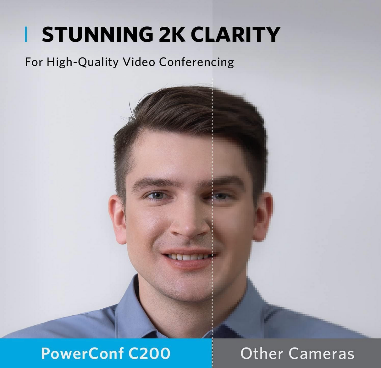 Person using Anker PowerConf C200 Webcam 